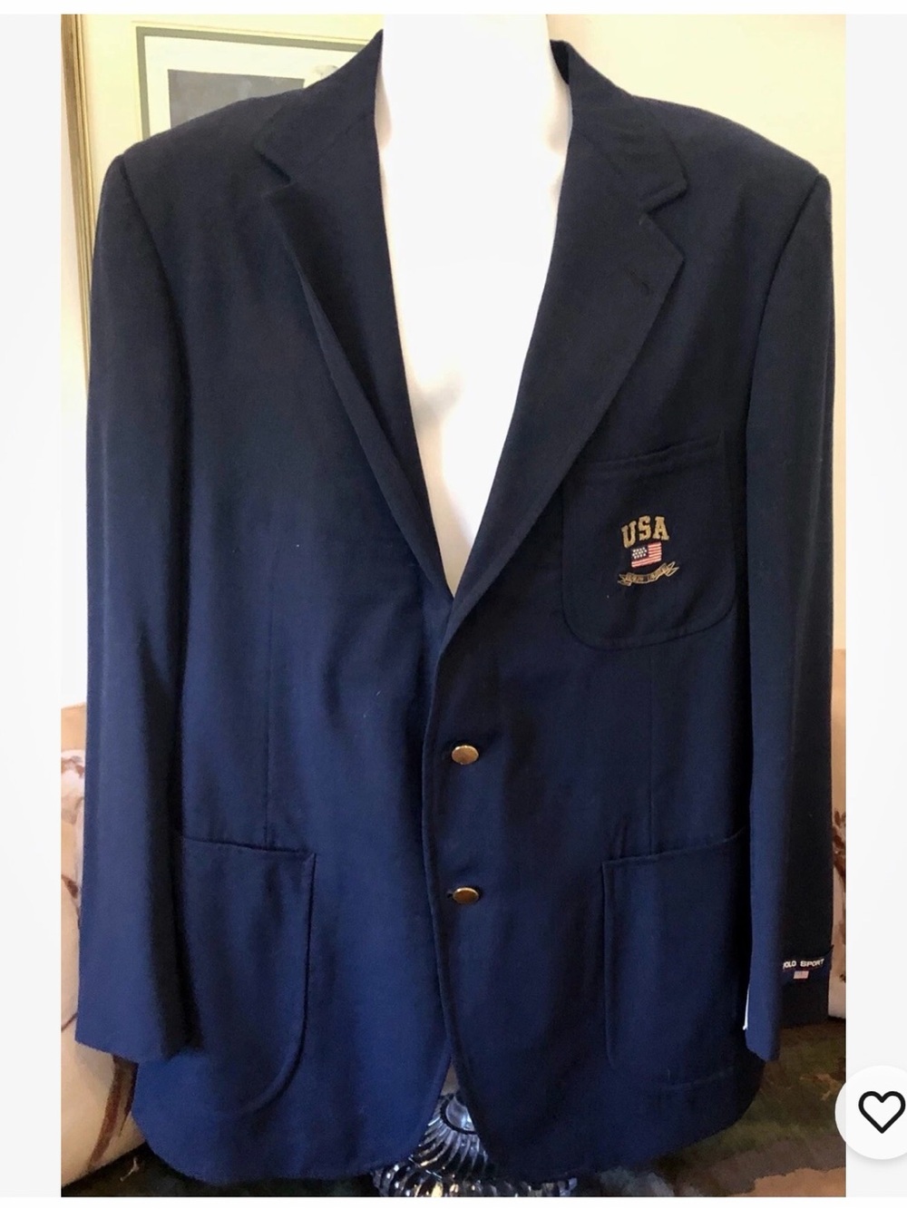 Ralph Lauren Polo Sport Navy Blazer with USA Embroidery